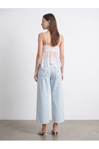 Dilvin 72345 %100 Pamuk Baggy Jean-mavi