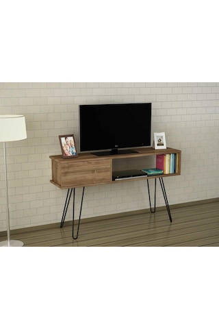 Dekorister Lara Metal Ayaklı Tv Ünitesi Ceviz