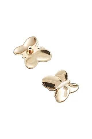 Youmex Altın Renkli Çinko Alyüminyum Kelebek Desenli Tek Delikli Puller 4 Adet - Mutfak, Banyo, Dolap, Dekoratif Kapılar İçin