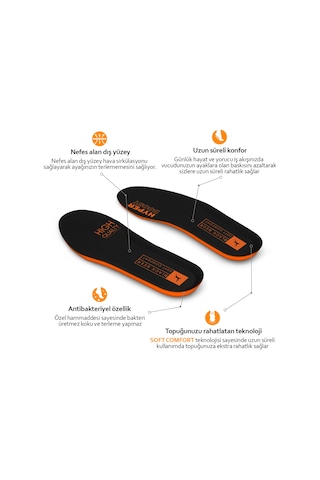 Black Deer Hyper Boost X30 Soft Comfort Siyah-Turuncu Ortopedik Tabanlık