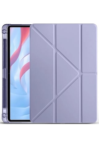 Huawei Honor Pad X9a Kalemlikli Mars Tablet Kılıfı - Lila Arka Kapak