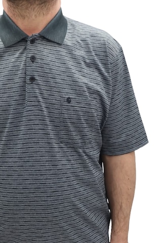 Becces Dmctekstil Erkek Füme 003 Desenli Klasik Kesim Rahat Kalıp Tek Cepli Battal Polo Yaka T-shirt