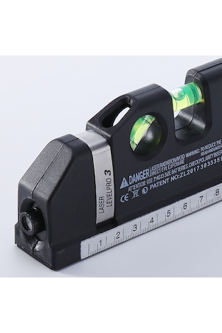 Vkemall 3 Çizgi Lazer Seviye Aleti: Dikey, Yatay Ve Çapraz Lazerler İle Esnek, Hassas Ölçüm Bandı - Dayanıklı Abs Kasa Ve Ergonomik Tutucu