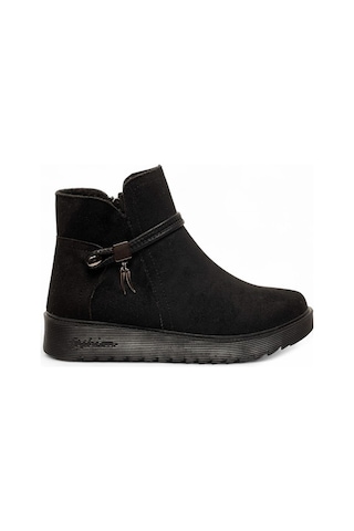 Celira Dvm Süet Siyah Fermuarlı Kadın Kışlık Bot Nsb518 Siyah