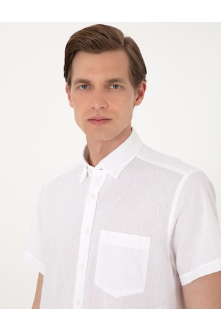 Pierre Cardin Erkek Beyaz Gömlek Kısa Kollu 50303287-vr013 Beyaz