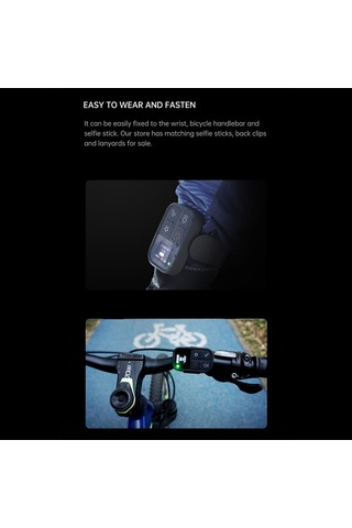 Xindoker Kablosuz Gopro Kumandası - Hero 10/9/8/7/6 İçin 80m Menzilli, Şarj Edilebilir, Su Geçirmez Siyah