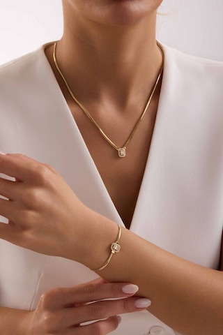 Altın Balık Sırtı Parçalı Baget Set Kolye, Bileklik T13990