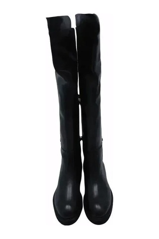 Poletto Hakiki Deri Sıyah Çizme Düz 629 07-856 Siyah