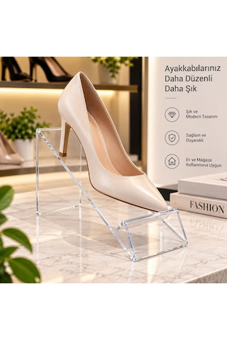 Ayakkabı Ve Terlik Standı Pleksi Şeffaf 10 Lu