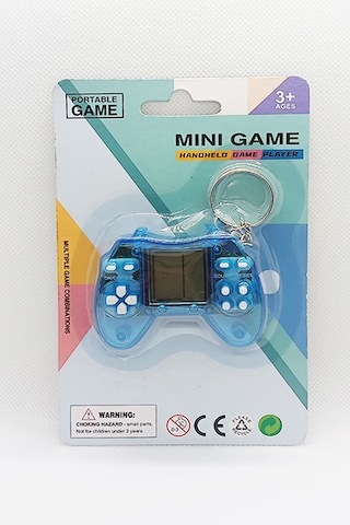 Mini Tetris Konsol Oyunu Anahtarlık Mavi