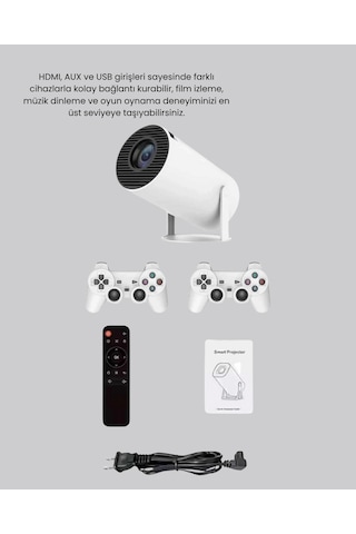 Taşınabilir Projeksiyon Cihazı 4k Destekli Wi-fi Kablosuz Ekran Yansıtma 17913442