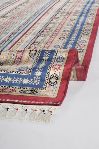 Apex Halı Bruj Bambu Viscon Halı 8741bu Bordo Renkli