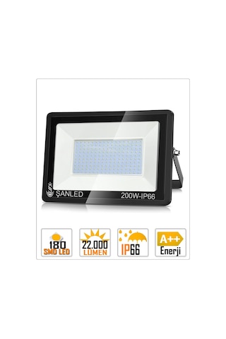 Şanled 200w 22.000 Lümen 6500k Beyaz Işık Smd Led Projektör 2'li