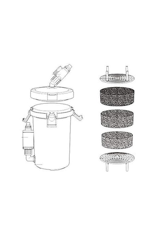 Hw-603b Filtre Outdoor 6 W 400 U/y Sunsun Akvaryum Dolce Marino Lavabo Kadar 80l