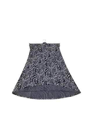 Kadın Büyük Beden Beli Lastikli Balık Etek Lacivert