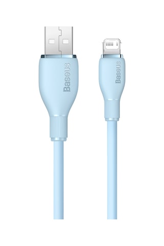 Baseus Puding Serisi 2.4a Usb - 8 Pin Hızlı Şarj Veri Kablosu, Uzunluk: 1.2m Mavi