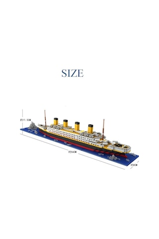 1860 Adet Titanic Cruise Gemi Modeli Elmas Yapı Dıy Blokları Kiti Çocuk Oyuncakları Hediye 2020