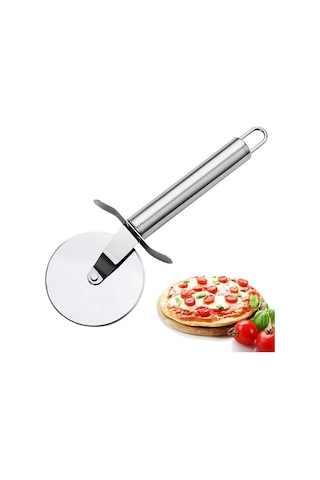 Paslanmaz Çelik Pizza Ruleti, Hamur Kesici, Profesyonel Mutfak Aleti 20 Cm Pizza Kesici Tekerlek Yapışmaz Bıçak,çe Diğer