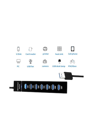 Apera AN-76 Usb 3.0 Super Speed 7 Port 5 Gbps Usb Çoklayıcı Hub 1 M