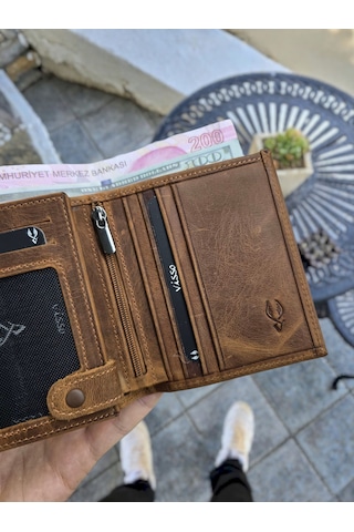 Visso 114 Hakiki Deri İsme Özel Erkek Ve Kadın Cüzdan Çanta Fındık