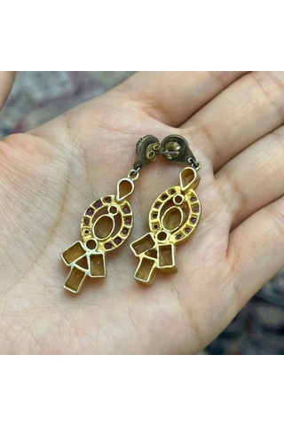 Sitrin Gümüş Küpe 336 Sarı