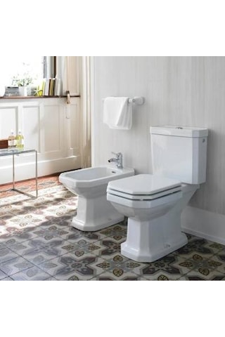 Duravit 1930 Asma Klozet Yavaş Kapanır Kapak Dahil Beyaz, 0227310075 Beyaz