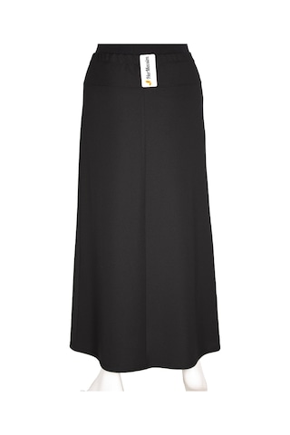 Hesna Kadın Esma Yanı Simli Astarlı Siyah Çan Etek Siyah