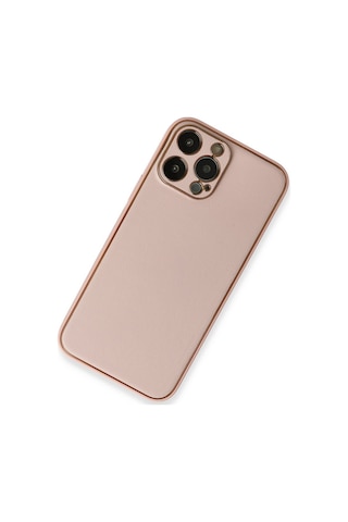 Apple iPhone Uyumlu Uyumlu 13 Pro Kılıf Coco Deri Silikon Kapak - Pembe