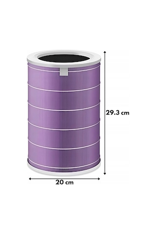 Srfn Ticaret Xiaomi Mi Air Purifier Max Uyumlu Entegre Aktif Karbon Çekirdek Filtreli Anti Bakteriyel Silindirik Hepa Filtre