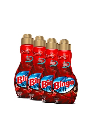 Bingo Soft Konsantre Çamaşır Yumuşatıcısı Lovely 4 x 1440 ML