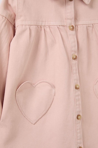 Defacto %100 Pamuk Uzun Kollu Denim Elbise Kız Bebek G8899a526spbr134 Pembe-br134