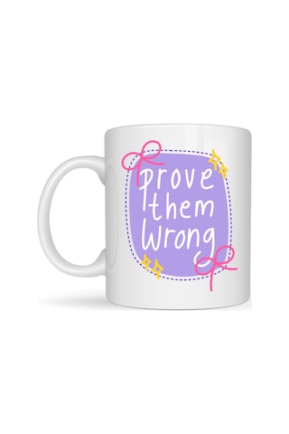 Northcity Prove Them Wrong Porselen Kupa - Motivasyonlu Kahve Kupası Ve İlham Veren Hediye Pastel Tonlardakı Yumusak Tasarım