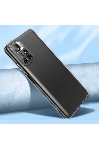 Xiaomi Poco M4 Pro 5G Kılıf Kamera Korumalı Süper Silikon Kılıf Renksiz
