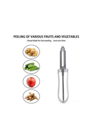 Moveevo Çelik Mantar Soğan Havuç Kabak Ve Diğer Sebzeler İçin Peller, Ev Mutfağı İçin Kullandımı Kolay, Hafif Ve Dayanıklı, Rahat Tutuş, Duvara Asılabilir, 1 Adet Diğer