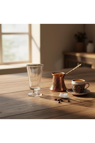 6'lı Cam Kahve Yanı Su Bardağı Seti - 125 Ml Ayaklı, Şeffaf Ve Kristal Kesim Desenli Nostaljik Kadeh Takımı Çok Renkli
