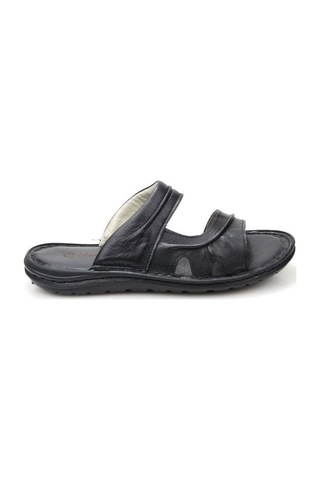 Aryan Pisagor Ps- 8700 Erkek Hakiki Deri Comfort Terlik Siyah