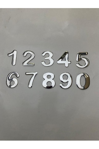 Kapı Numarası Krom Metal 4.2Cm No 1 Yapişkanli