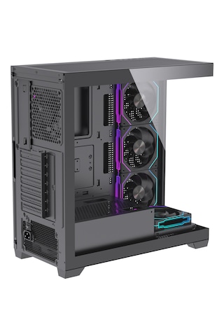 Gameline Elıte 5x Rgb Fan Kumandalı Usb 3.0 Atx Gaming Bilgisayar Kasası Siyah