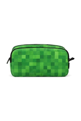 Minecraft İki Gözlü Erkek Çocuk Minecraft Kabartmalı Siyah - Yeşil Okul Kalem Çantası/kalemlik - 26612 Çok Renkli