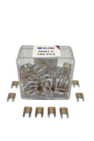 Mini Bıçak Sigorta 7.5 Amper 100 Adet Mini Boy Oto Sigorta 7.5a