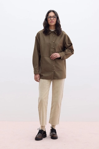 Manuka Straıght Yüksek Bel Denim Pantolon Camel Camel