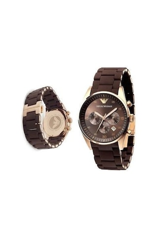 Emporio Armani Ar5891 Kahverenk Silikon Kaplama Saat Kordonu