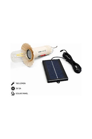 Şarj Edilebilir Kamp Lambası - Wison - Solar Şarjlı Ws-688 Çok Renkli