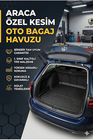 Bmw 3 Serisi F30 2016 Model Uyumlu Araca Özel Kesim 4d Bagaj Havuzu Tam Koruma