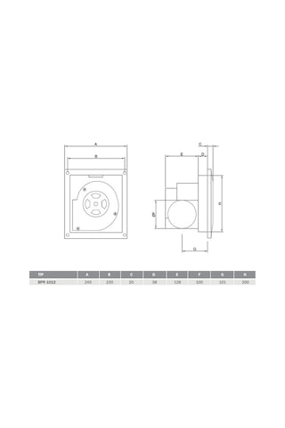 Bahçıvan 24x24 cm BPR 1012 1050 D/D 220/230V Monofaze Plastik Radyal Banyo-Tuvalet Aspiratörü