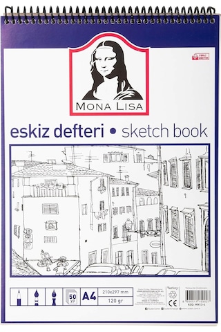 Monalisa Eskiz Defteri Spiralli A4 120 G 50 Yp