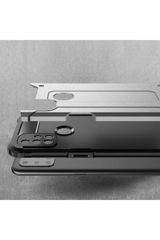 Noktaks - One Plus Nord N10 5g Uyumlu - Kılıf Çift Katman Zırh Tank Crash Military Kapak - Rose Gold