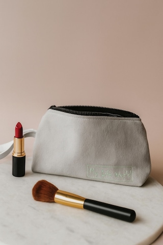 Seyahat Makyaj Organizatörü Makyaj Çantası, Çok Fonksiyonlu Kozmetik Çanta Düğün Nişan GRİ