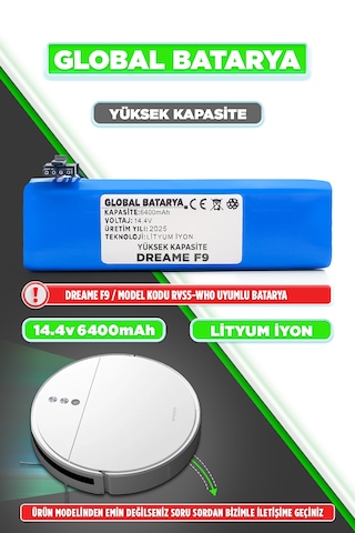 Dreame F9 Uyumlu Batarya 6400mah