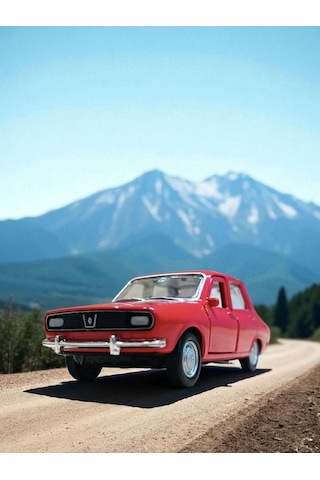 Nostaljik Metal Çek Bırak Kırmızı Araba Renault 12 Kapılar Açılır Diğer